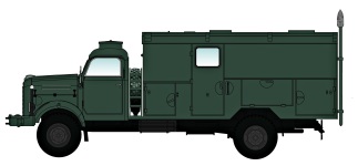 NPE Modellbau NA99152 - H0 Borgward B 4500 Funkkoffer Bundeswehr